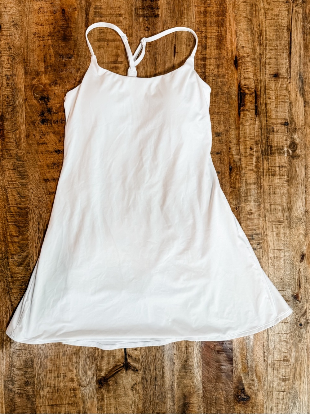 White Racerback Sportswear Dress with Shorts